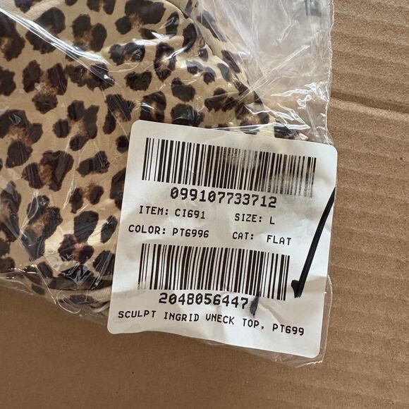 J Crew Lana Bikini Top L NWT Classic Sculpt Leopard Tan Black Beach CI691 J.Crew - Picture 6 of 6